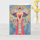 "Jia Li" leere Gruß-Karte Karte (Gelbe Blume)