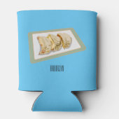 Jiaozi/Chinesische Knödel Cartoon Illustration Dosenkühler (Rückseite)