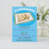 Jiaozi/Chinesische Knödel Cartoon Illustration Einladung (Stehend Vorderseite)