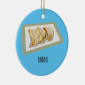 Jiaozi/Chinesische Knödel Cartoon Illustration Keramik Ornament (Rechts)