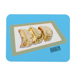 Jiaozi/Chinesische Knödel Cartoon Illustration Magnet