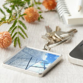 Jib Sail und Mast Picture Schlüsselanhänger (Seite)