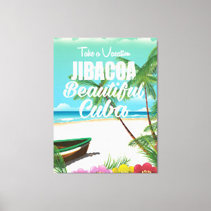 Jibacoa Beach Kuba Reiseplakat Leinwanddruck