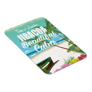 Jibacoa Beach Kuba Reiseplakat Magnet