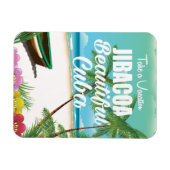 Jibacoa Beach Kuba Reiseplakat Magnet (Horizontal)