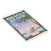 Jibacoa Beach Kuba Reiseplakat Magnet (Rechte Seite)