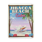 Jibacoa Beach Kuba Reiseplakat Magnet (Vertikal)