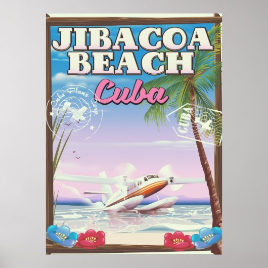 Jibacoa Beach Kuba Reiseplakat Poster (Vorne)
