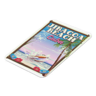 Jibacoa-Strand Kuba Reiseplakat Magnet