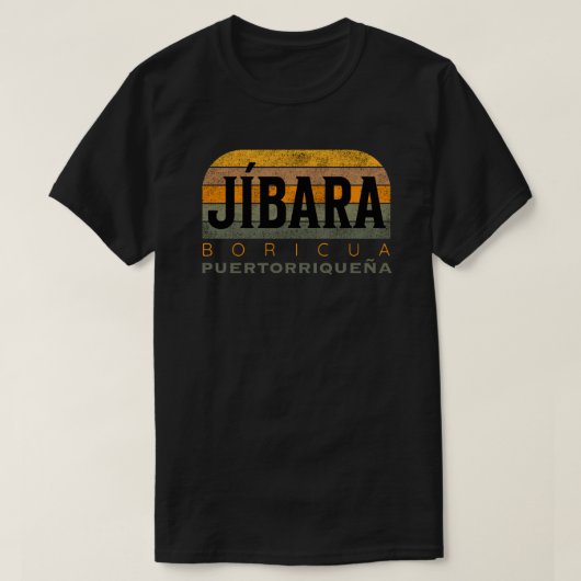 Jibara Boricua Puertorriquena T-Shirt (Design vorne)