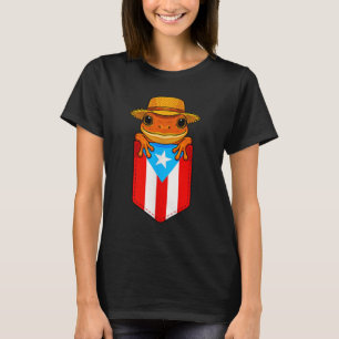 Jibaro Coqui Frog Puerto Rico Flag Boricua Cket Bo T-Shirt