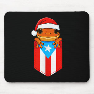 Jibaro Coqui Frog Puerto Rico Flag Boricua Cket Ch Mousepad