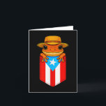 Jibaro Coqui Frog Puerto Rico Flag Boricua Pocket Karte<br><div class="desc">Jibaro Coqui Frog Puerto Rico Flag Boricua Pocket Borinquen</div>