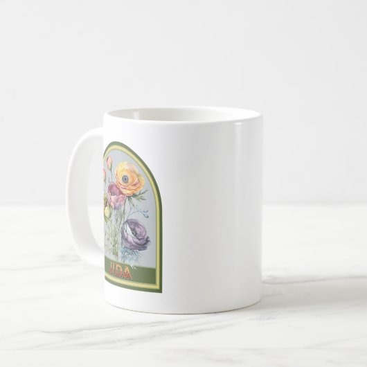 Jida Vintag Floral Großmutter Kaffeetasse (Vorderseite Links)