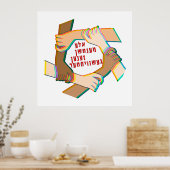 Jiddisch: Alle Menschen sind Geschwister! Eine men Poster (Küche)