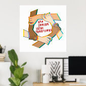 Jiddisch: Alle Menschen sind Geschwister! Eine men Poster (Heimbüro)