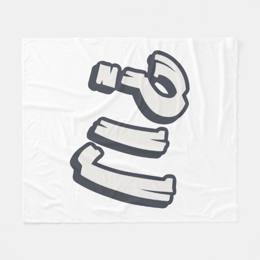 Jiddisch "NU?" - Der perfekte jüdische Ausdruck Fleecedecke (Vorderseite (Horizontal))