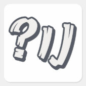 Jiddisch "NU?" - Der perfekte jüdische Ausdruck Quadratischer Aufkleber (Vorderseite)