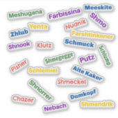 Jiddische Beleidigungen Aufkleber (Vorderseite)