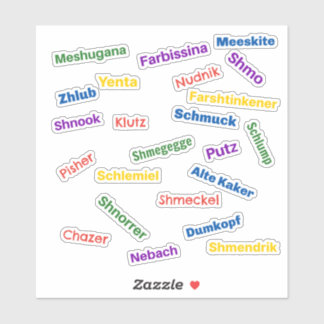 Jiddische Beleidigungen Aufkleber