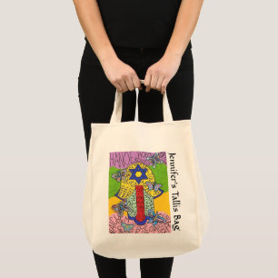 Jiddischer Flug der Schmetterlinge Hamsa Tallit Ta Tragetasche