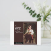 Jiddisches Sprichwort für Äpfel und Grafische Postkarte (Stehend Vorderseite)