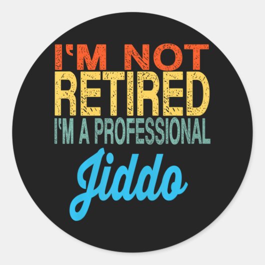 Jiddo Arab Opa - Arabischer Vatertag Runder Aufkleber (Vorderseite)