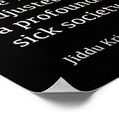 Jiddu Krishnamurti - Sick Society - Philosophie Poster (Ecke)