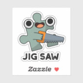Jig Saw Funny Jigsaw Tool Puff Aufkleber (Blatt)