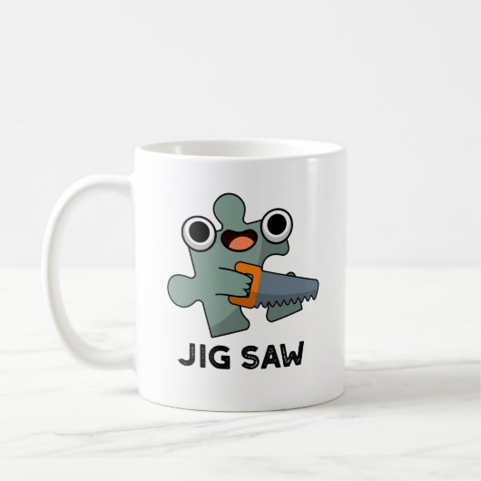 Jig Saw Funny Jigsaw Tool Puff Kaffeetasse (Links)