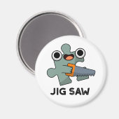 Jig Saw Funny Jigsaw Tool Puff Magnet (Vorderseite/Rückseite)
