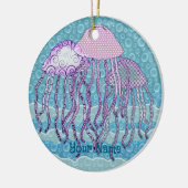 Jiggly Jellyfish Keramik Ornament (Links)