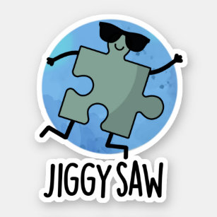 Jiggy Saw Funny Dancing Jigsaw Puzzle Puzzle Puzzl Aufkleber
