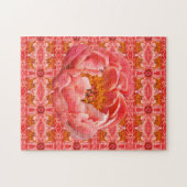 Jigsaw Coral Peony Puzzle (Horizontal)