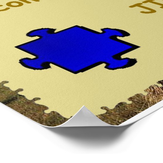 Jigsaw Hall Sign Poster (Ecke)