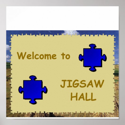 Jigsaw Hall Sign Poster (Vorne)