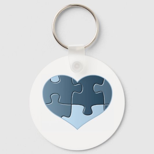 Jigsaw Heart Keychain Schlüsselanhänger (Vorderseite)