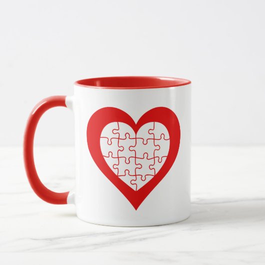 Jigsaw Heart Tasse (Links)