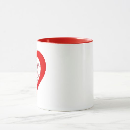 Jigsaw Heart Tasse (Zentrum)