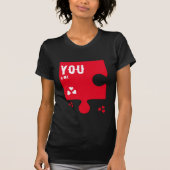 Jigsaw Heart WE FIT ZUSAMMEN Paare Valentine T-Shirt (Vorderseite)