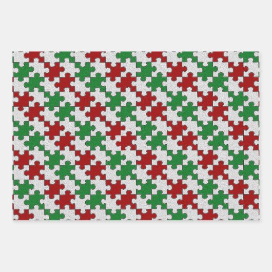 Jigsaw Holiday Wrapping Paper Sheets Geschenkpapier Set (Vorderseite 3)