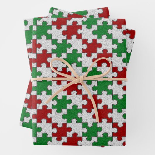Jigsaw Holiday Wrapping Paper Sheets Geschenkpapier Set (Beispiel)