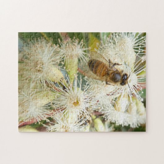 JIGSAW. HONEY BEE & SUGAR GUM BLUME. DECOR PUZZLE (Horizontal)