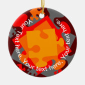 Jigsaw Jumble Keramik Ornament (Vorne)