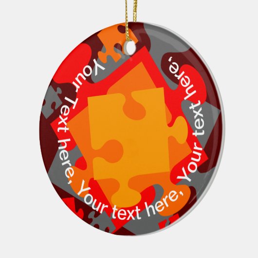 Jigsaw Jumble Keramik Ornament (Links)