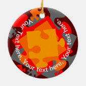 Jigsaw Jumble Keramik Ornament (Hinten)