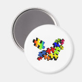 Jigsaw Jumble Magnet (Vorderseite/Rückseite)