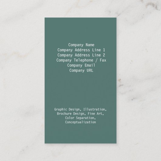 Jigsaw Ocean Tones Business Card Visitenkarte (Rückseite)