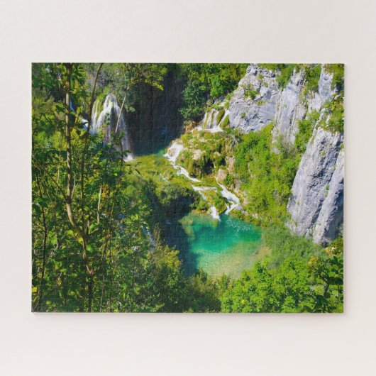 Jigsaw Plitvicer Seen Croatien. Puzzle (Horizontal)