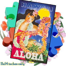 JIGSAW PUZZLE 11x14 - Vintage Hawaii Reise